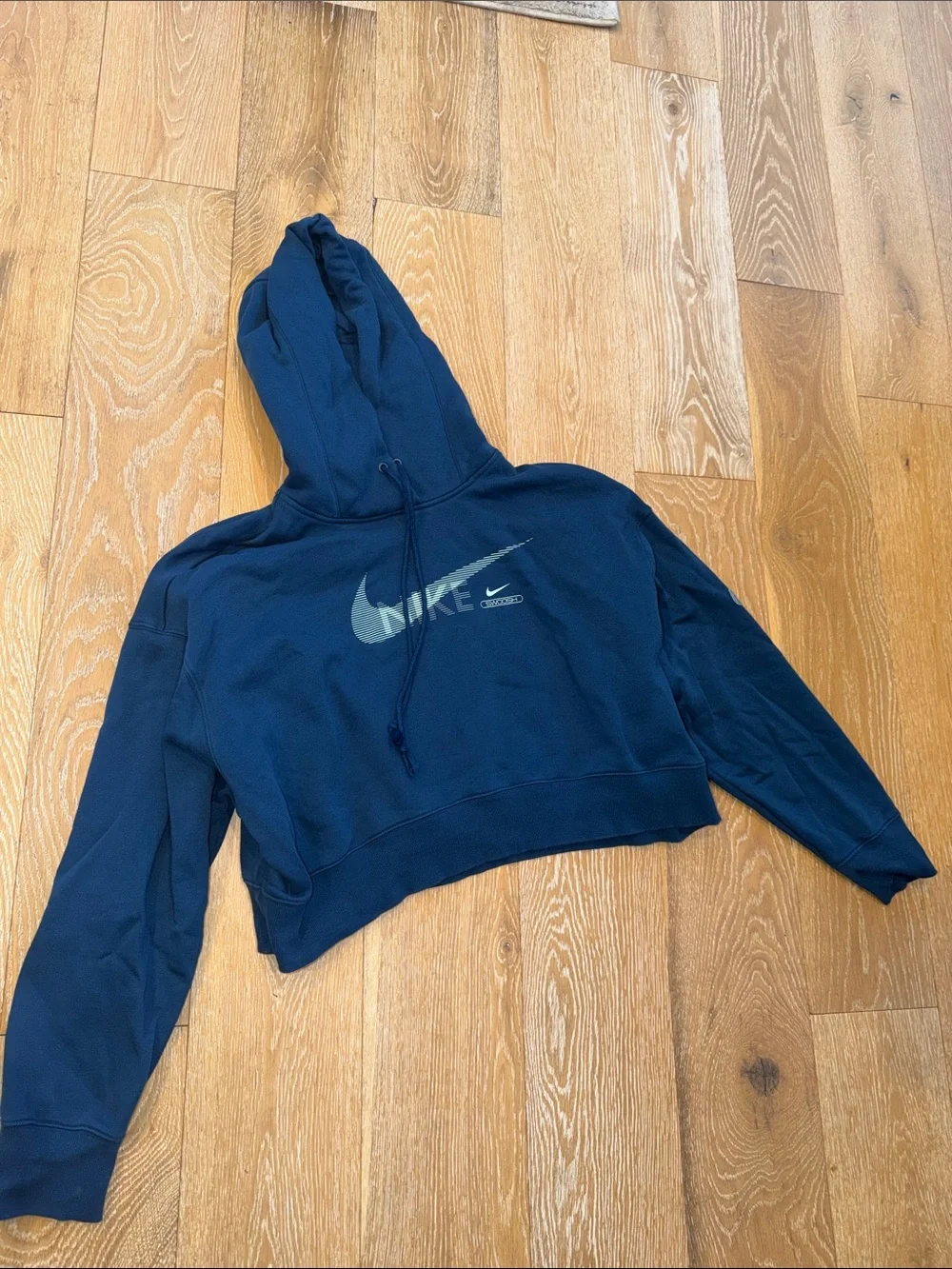 Nike Swoosh Crop Hoodie Sweatshirt Size XL